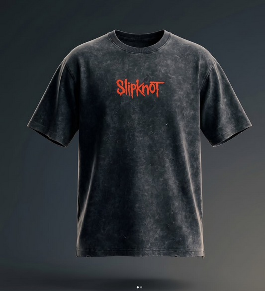 Slipknot Song Challenge Acid Wash Oversized T-Shirt